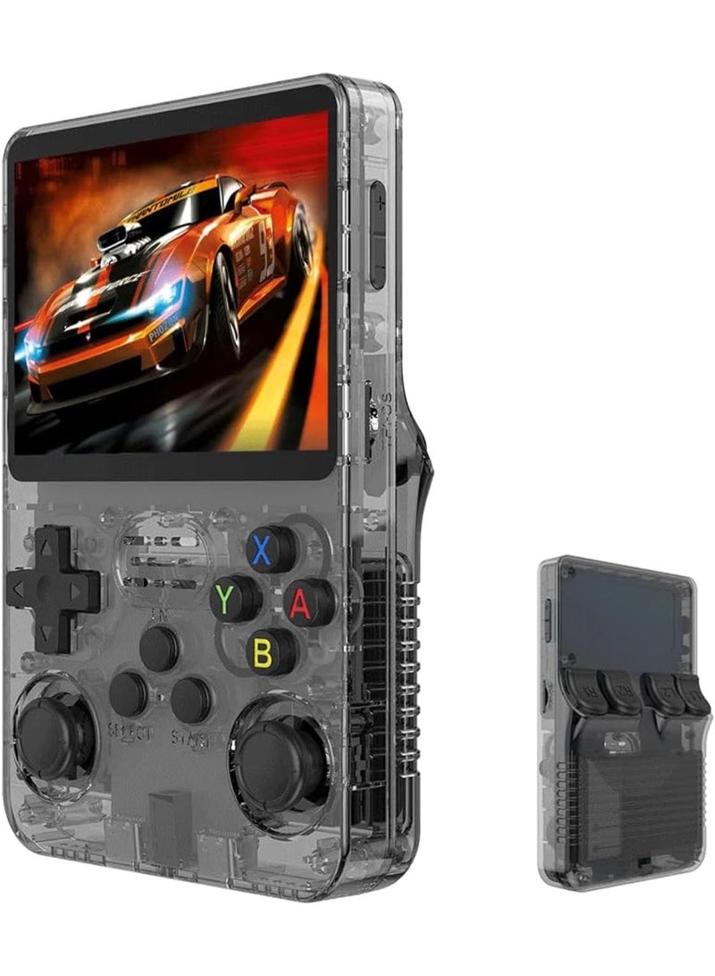 Handheld Game Console, 3.5-Inch IPS Screen, Retro Gaming, 3500mAh Battery, Built in 20000+ Games, 64G Storage, R36S - Black - Image 1